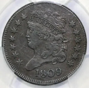 1809 1/2c C-2 クラシック ヘッド ハーフセント PCGS XF 45