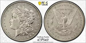 1893 モルガン ドル PCGS AU 詳細はクリーニング済み、詳細は未流通 (D177)
