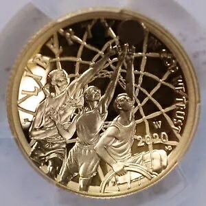 2020-W $5、バスケットボール殿堂、ゴールド記念、PCGS PR-70、#2181