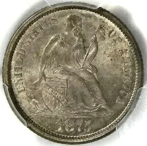 (R5 109A)?? PCGS MS64 1875 S MM 座席付きリバティ ダイムの下、種類は指定されていません｜WORLD RESOURCE【KING店】