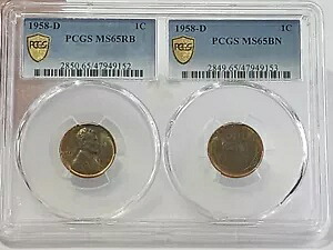 ミント セット トーン グリーン 1958-D リンカーン ウィート セント PCGS MS65 ダブル ホルダー トゥルー ビュー｜WORLD RESOURCE【KING店】