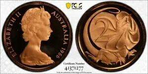 オーストラリア 1966 プルーフ 2 セント PCGS PR69RD DCAM