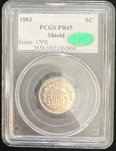 1883 シールド ニッケル PCGS PR65 (CAC 付き)