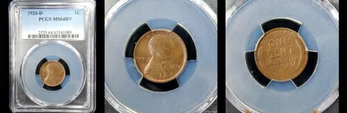 1920-D 1C PCGS MS64BNB のみ 24 ファイン PQ リンカーン ウィート セント---
