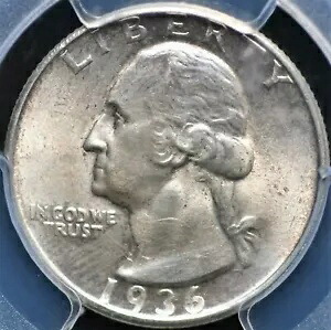 1936 D ワシントン クォーター PCGS MS 63 見栄えの良いタフなシリーズの重要な日付