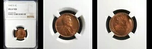 1942-S 1C NGC MS67RD-PQ ウェル・ストラク-10 ファインナー・アイ・アピール リンカーン・セント---