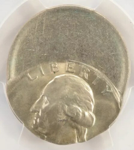 (1932-1964-D) 25C シルバー ワシントン クォーター ストラク 50% オフセンター PCGS MS63