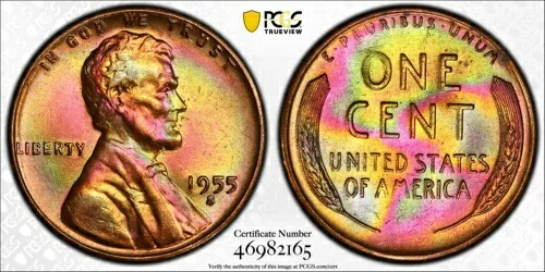 1955 S スモール セント リンカーン、ウィート イヤーズ リバース PCGS MS-63 RB｜WORLD RESOURCE【KING店】