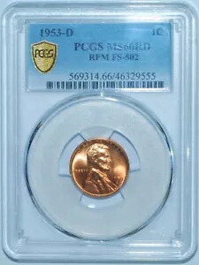 1953 D/D PCGS MS66RD レッド FS-502 RPM リパンチド ミント マーク リンカーン ウィート セント｜WORLD RESOURCE【KING店】