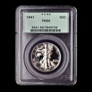 1941-P ウォーキング リバティ ハーフダラー ? PCGS PR-66 ? 50℃ 防水 OGH ノー AW ?信頼できる?