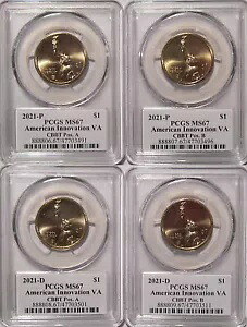 2021 P & D イノベーション ドル VA ベイ ブリッジ トンネル PCGS MS67 ポジション A & B|WORLD RESOURCE【KING店】