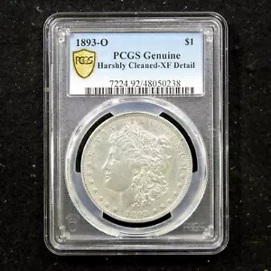 1893-O モーガン シルバー ダラー PCGS 正規品 - 「厳しくクリーニング済み」 - XF 詳細
