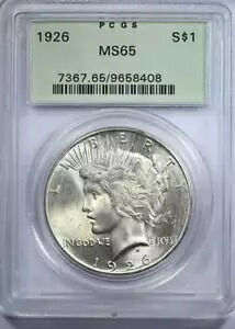 1926 年平和ドル 1 ドル PCGS MS65 OGH 283,635円