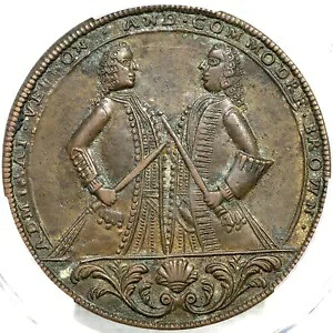 1739 アダムス チャオ PBvb 9-N R-6 PCGS AU 55 ポルト ベロ アドミラル バーノン メダル