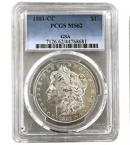 1881 CC モーガン シルバー ダラー MS62 PCGS ロー ミント レア カーソン シティ コイン USA681