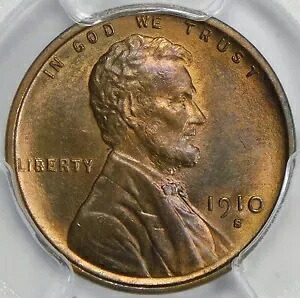????PCGS MS66 RB????1910 S リンカーン セント