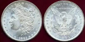 1885-O $1- 優れたホワイトミントの光沢とアイアピールのオリジナルカラーと表面モルグ