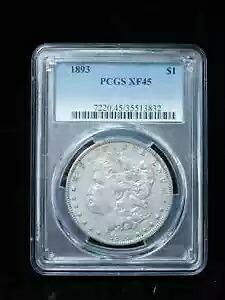 1893 年 $1 モルガン銀貨 - PCGS XF45