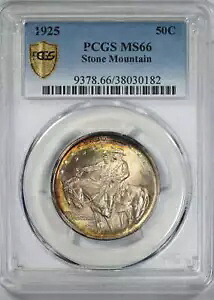1925 ストーン マウンテン クラシック記念ハーフダラー 50C PCGS MS66 - トーン!