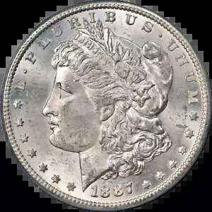 1887-S モーガン シルバー ダラー PCGS MS64 極上のアイアピール ストロングストライク