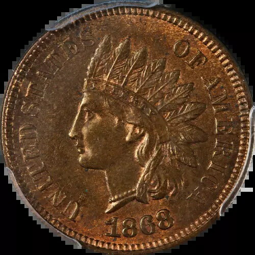 1868 インディアン セント DDO FS-101 S-1 PCGS MS64 RB ナイスアイアピール ストロングストライク