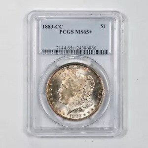 1883-CC モーガン シルバー ドル- PCGS MS 65+ プラス