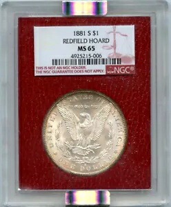 1881-S $1 モルガン ダラー レッドフィールド ホード NGC MS65