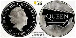 イギリス 2020 シルバー プルーフ ?10 クイーン ミュージック レジェンド 5 オンス コイン PCGS PR69DCAM