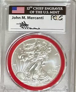 2011 S シルバー イーグル PCGS MS70 マーカンティ メス エングレーバー 25 周年先制攻撃を設定する
