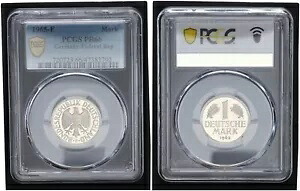 FRG 1 DM 1965 F コイン - 認定ポリッシュプレート PCGS PR66 105166-