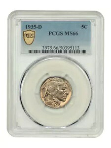 1935-D 5C PCGS MS66 - バッファロー ニッケル