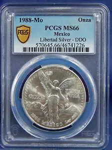 1988 DDO Mo PCGS MS66 メキシコ 1 オンス シルバー リベルタ オンザ レジストリー ダブル ダイ #1｜WORLD RESOURCE【KING店】
