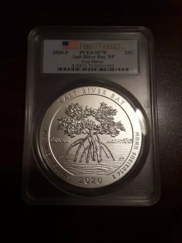2020-P ソルト リバー ベイ 米領バージン諸島 5 オンス 999 シルバー - PCGS ファースト ストライク SP70|WORLD RESOURCE【KING店】