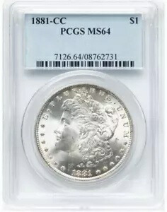 1881-CC VAM-2 * PCGS MS64 * シルバー MORGAN ドル $1 * $1,000++ 2 倍の 88 FROSTY