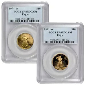 1/4 オンス プルーフ アメリカン ゴールド イーグル コイン PCGS PR69 DCAM (ランダム年)｜WORLD RESOURCE【KING店】