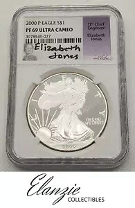 2000-P アメリカン シルバー イーグル NGC PF69 エリザベス ジョーンズ サイン入り|WORLD RESOURCE【KING店】