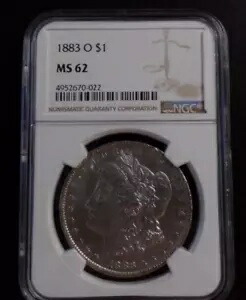 1883-O モーガン銀貨「NGC MS62」 *
