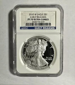 2010 W プルーフ シルバー イーグル NGC PF70 ウルトラ カメオ 早期リリース 57,420円