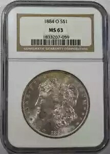 1884年 O モーガン シルバー ダラー NGC MS-63