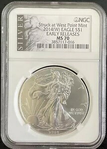 2014(W) EAGLE S$1 早期リリース NGC MS70