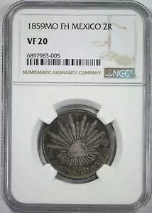 1859 MO FH メキシコ 2R レアレス NGC VF20