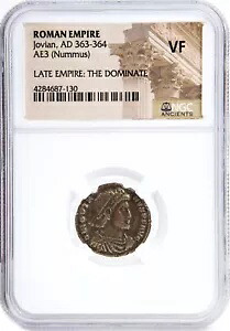 NGC ( VF ) 木星のローマ AE3 (西暦 363 ～ 364 年) 非常に微細な NGC 古代認定