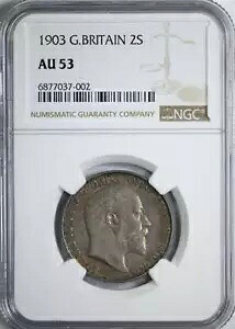 1903年 イギリス 2S シリング NGC AU53