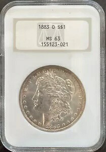 1883-O NGC MS63 モーガン シルバー ダラー $1 - 古い NGC ホルダー - 送料無料
