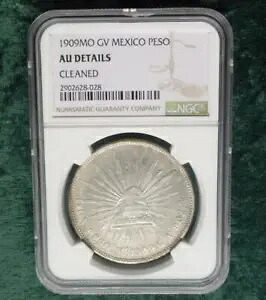 1909 Mo GV NGC AU 詳細 メキシコ シルバー リベルタ ペソ、キャップ & レイズ メキシコ コイン｜WORLD RESOURCE【KING店】