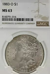 1883-O MS63 モーガン シルバー ダラー シルバー コイン NGC 造幣局 63 #1488