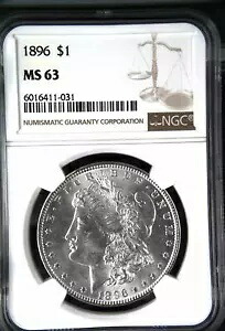 1896 P モルガン シルバー ダラー NGC MS-63