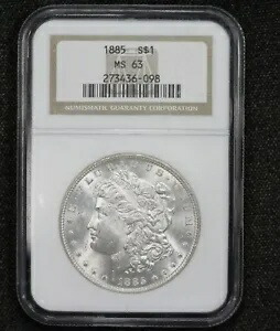 1885 モルガン ドル NGC MS-63 2BDV