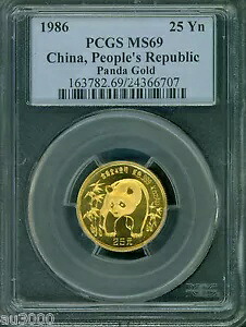 1986 チャイニーズ ゴールド パンダ 1/4 オンスPCGS MS69 25-Y 中国 25Yn 25 元｜WORLD RESOURCE【KING店】 360,855円
