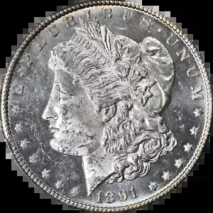 1891-CC モーガン シルバー ダラー PCGS MS62 PL ファンタスティック ラスター ストロング ストライク|WORLD RESOURCE【KING店】